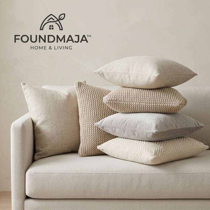 Foundmaja™ Neutral Textured Throw Pillow Collection