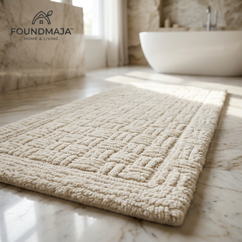 Foundmaja™ Plush Textured Bathroom Rug